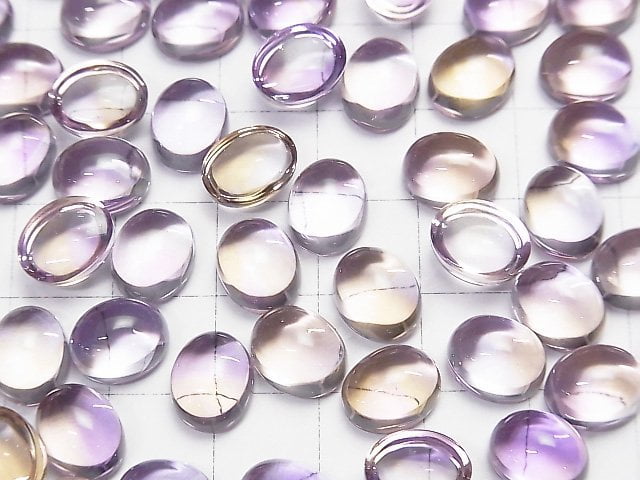 [Video] High Quality Ametrine AAA Oval Cabochon 10x8mm 2pcs