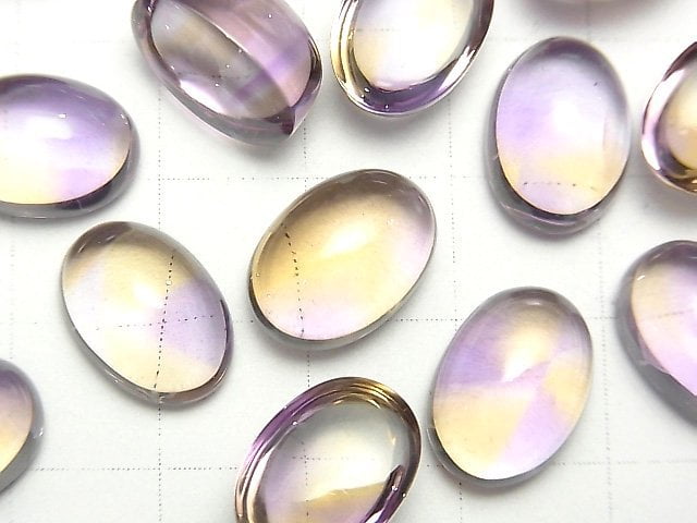 [Video] High Quality Ametrine AAA Oval Cabochon 14x10mm 1pc