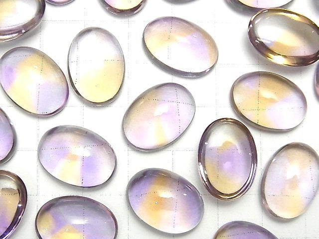 [Video] High Quality Ametrine AAA Oval Cabochon 18x13mm 1pc