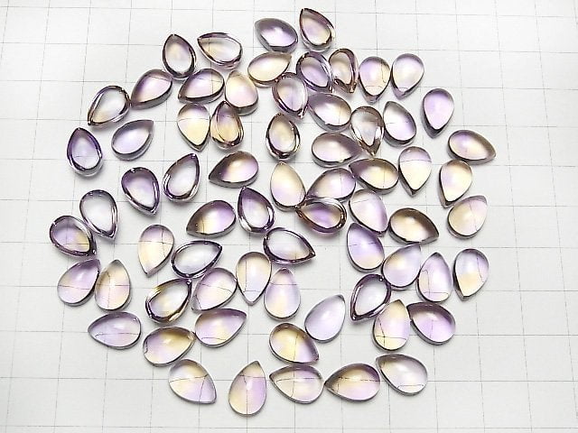 [Video] High Quality Ametrine AAA Pear shape Cabochon 12x8mm 2pcs