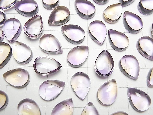 [Video]High Quality Ametrine AAA Pear shape Cabochon 14x10mm 1pc