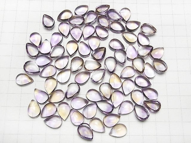 [Video]High Quality Ametrine AAA Pear shape Cabochon 14x10mm 1pc