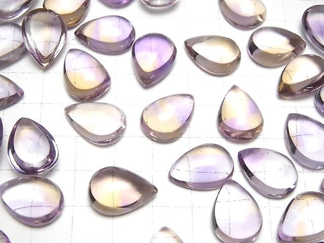 [Video] High Quality Ametrine AAA Pear shape Cabochon 18x13mm 1pc