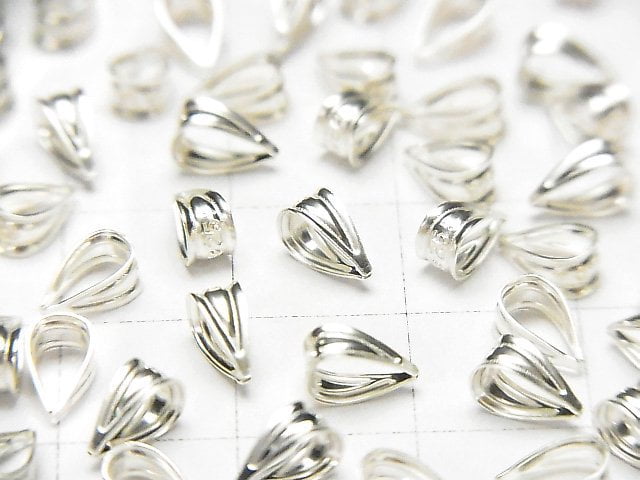 Silver925 Bail Open Type 7x4mm Pure Silver Finish 5pcs