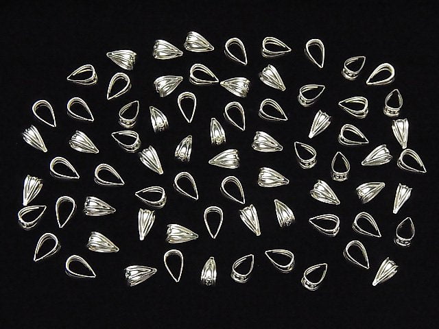 Silver925 Bail Open Type 7x4mm Pure Silver Finish 5pcs