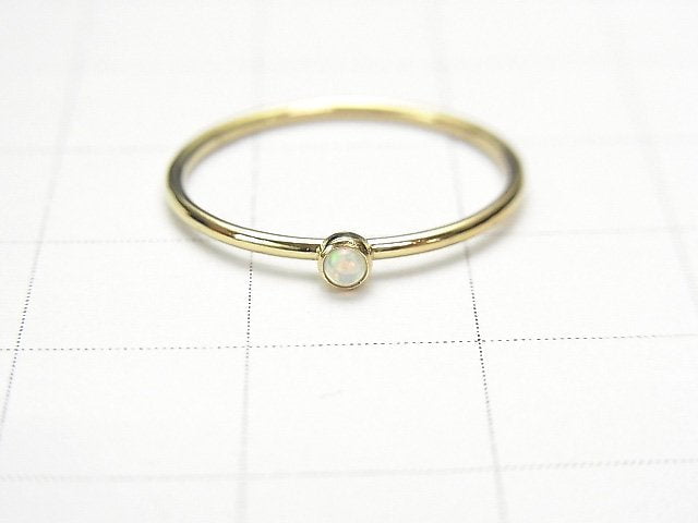 14KGF Ring with Kyoto Opal 2mm 1pc