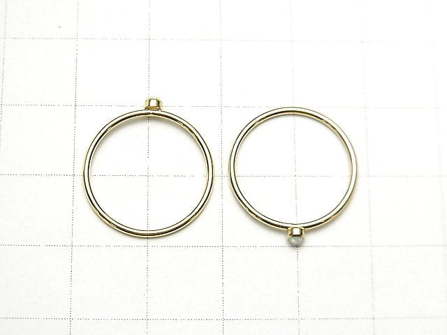 14KGF Ring with Kyoto Opal, 2mm, 1pc