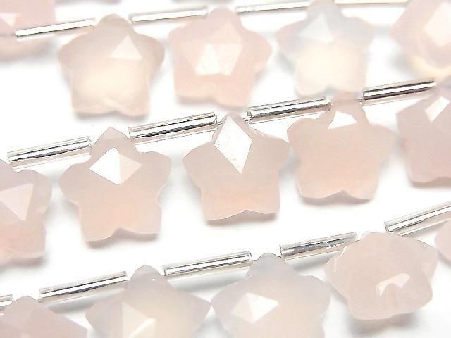 [Video] High Quality Pink Chalcedony AAA Faceted Star 10x10mm 1 Strand (8pcs)