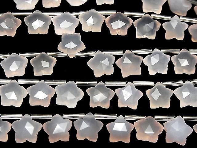 [Video] High Quality Pink Chalcedony AAA Faceted Star 10x10mm 1 Strand (8pcs)