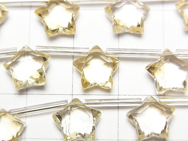 [Video]High Quality Citrine AAA- Faceted Star 10x10mm 1strand (9pcs )