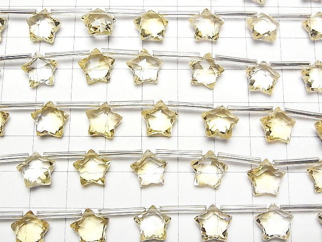 [Video]High Quality Citrine AAA- Faceted Star 10x10mm 1strand (9pcs )