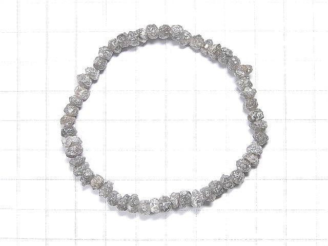 [Video] [One of a kind] [1mm hole] Gray Diamond Rough Nugget Bracelet NO.6