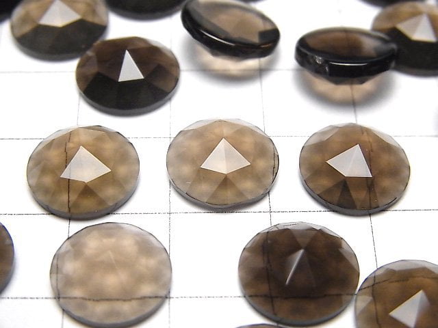 [Video] Smoky Quartz AAA Round Rose Cut 12x12mm 2pcs