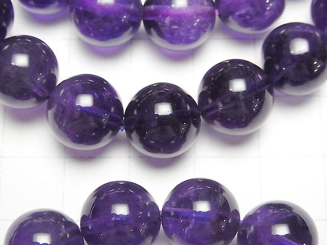 [Video] High Quality Amethyst AAA- Round 12mm Bracelet