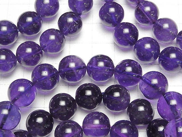 [Video] High Quality Amethyst AAA- Round 12mm Bracelet