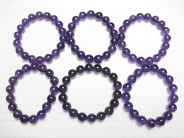 [Video] High Quality Amethyst AAA- Round 12mm Bracelet