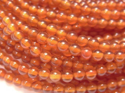 Carnelian, Round Gemstone Beads