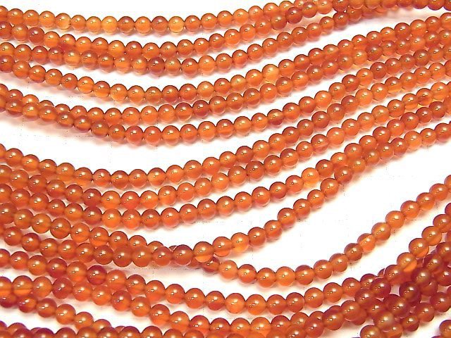 Carnelian AAA Round 4mm 1strand beads (aprx.15inch / 35cm)