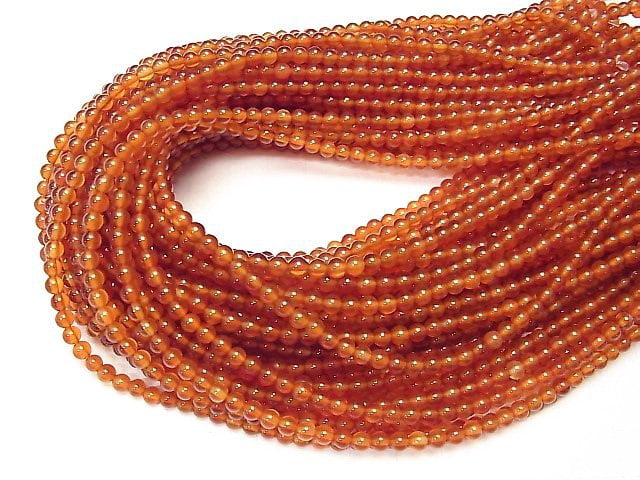 Carnelian AAA Round 4mm 1strand beads (aprx.15inch / 35cm)