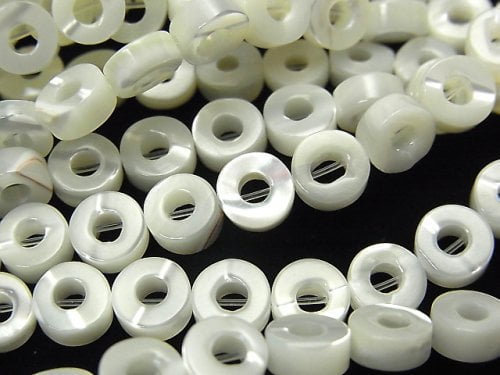 Coin, Mother of Pearl (Shell Beads) Pearl & Shell Beads