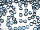 [Video]High Quality London Blue Topaz AAA Round Cabochon 4x4mm 5pcs