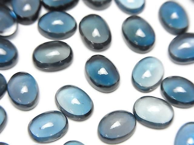 [Video] High Quality London Blue Topaz AAA Oval Cabochon 8x6mm 1pc