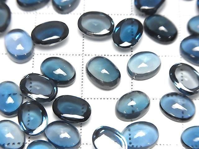 [Video] High Quality London Blue Topaz AAA Oval Cabochon 8x6mm 1pc