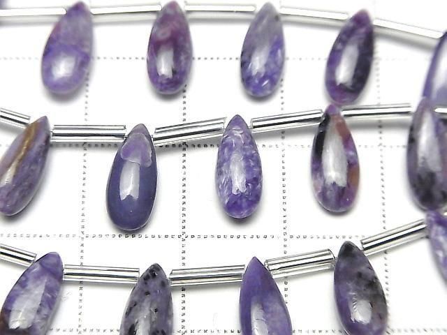 [Video] Charoite AAA- Pear shape (Smooth) 12x5mm half or 1strand (8pcs )