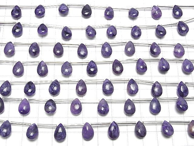 [Video] Charoite AAA- Pear shape (Smooth) 12x8mm half or 1strand (8pcs)