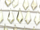 [Video]High Quality Lemon x Smoky Quartz AAA Deformed Diamond Shape 15x6mm 1strand (8pcs)
