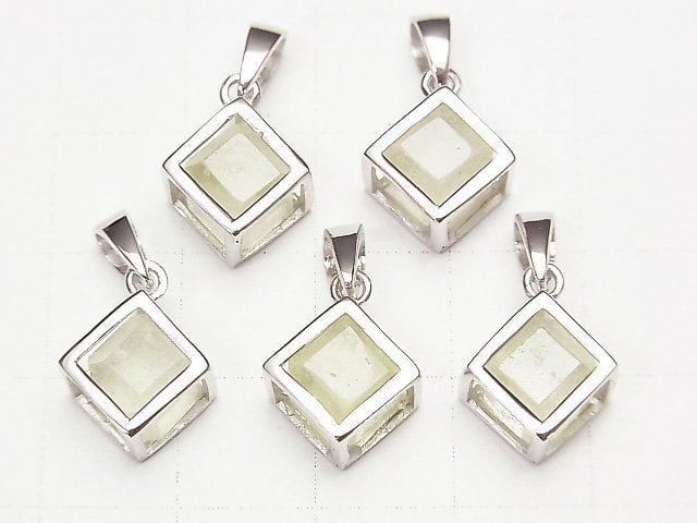 [Video] Libyan Desert Glass Dice Pendant 11x11mm Silver925