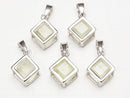 [Video] Libyan Desert Glass Dice Pendant 11x11mm Silver925