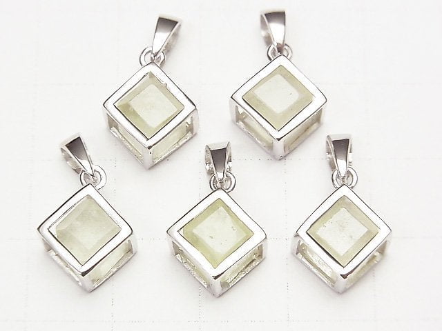 [Video] Libyan Desert Glass Dice Pendant 11x11mm Silver925