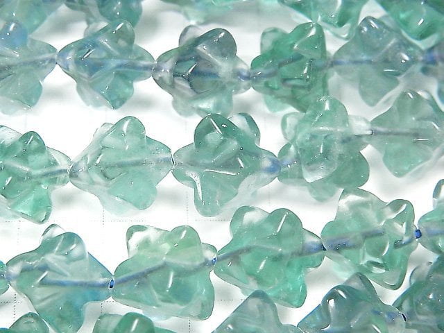 [Video] Green Fluorite AAA Star Dice Shape [M size] half or 1strand beads (aprx.15inch / 37cm)