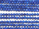 [Video] High Quality! Lapislazuli AAA- Faceted Round 3mm half or 1strand beads (aprx.15inch/37cm)