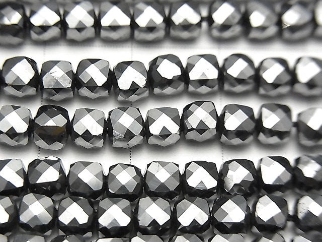 [Video]High Quality! Terahertz Cube Shape 4x4x4mm 1strand beads (aprx.14inch/35cm)