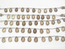 [Video] High Quality Smoky Quartz AAA Texture Pear shape 12x8mm 1strand (9pcs)