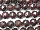 [Video] High Quality! Garnet AA Star Faceted Round 8mm 1strand beads (aprx.15inch / 37cm)
