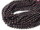 [Video] High Quality! Garnet AA Star Faceted Round 8mm 1strand beads (aprx.15inch / 37cm)