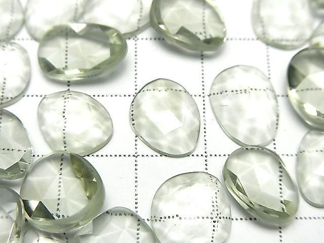 [Video] High Quality Green Amethyst AAA Loose Stone Freeform Single-Sided Rose Cut 5pcs