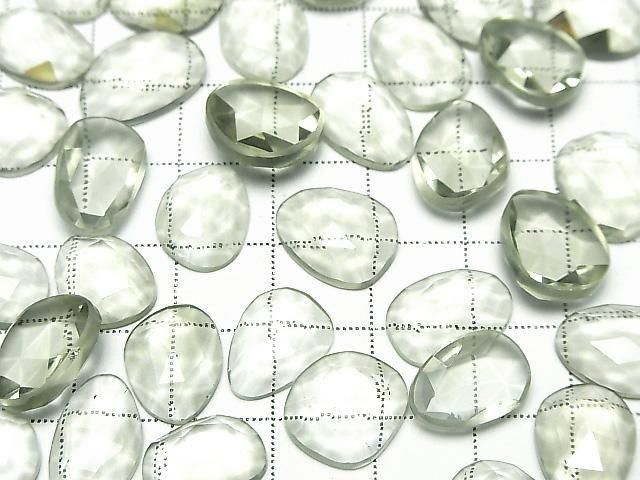[Video] High Quality Green Amethyst AAA Loose Stone Freeform Single-Sided Rose Cut 5pcs