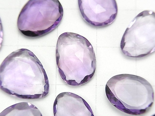 [Video] High Quality Amethyst AAA Undrilled Freeform Single Sided Rose Cut 5pcs