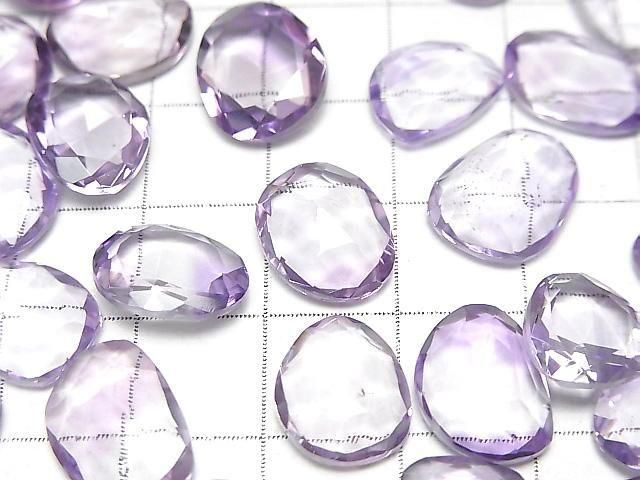 高品質 AAA 紫水晶 自由形單面玫瑰切割裸石 5顆