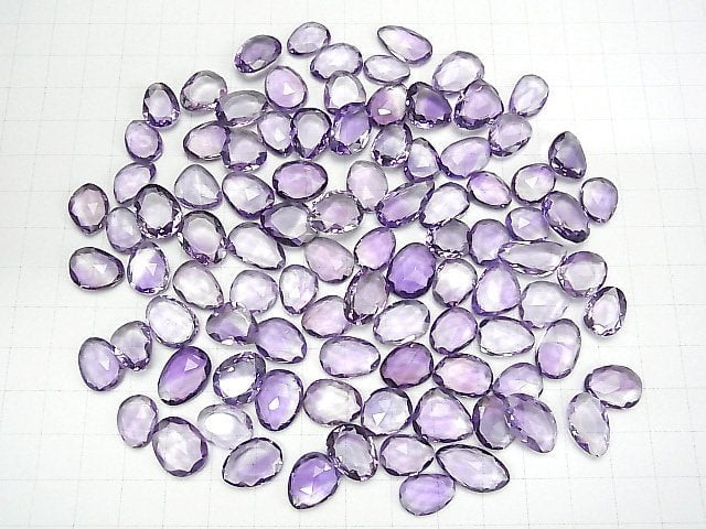 [Video] High Quality Amethyst AAA Undrilled Freeform Single Sided Rose Cut 5pcs