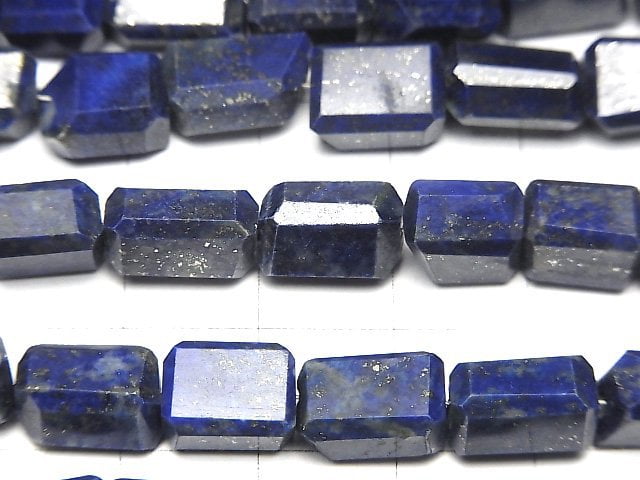 [Video]Lapislazuli AA++ Faceted Nugget half or 1strand (18pcs)