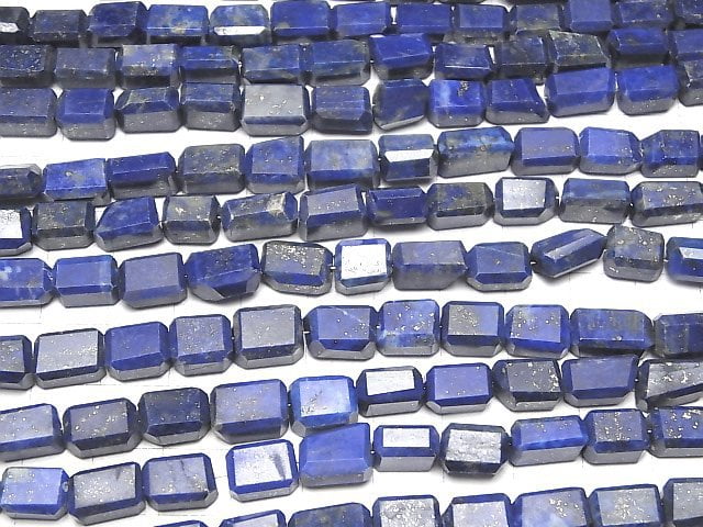 [Video]Lapislazuli AA++ Faceted Nugget half or 1strand (18pcs)