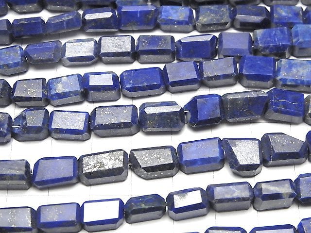 [Video]Lapislazuli AA++ Faceted Nugget half or 1strand (18pcs)