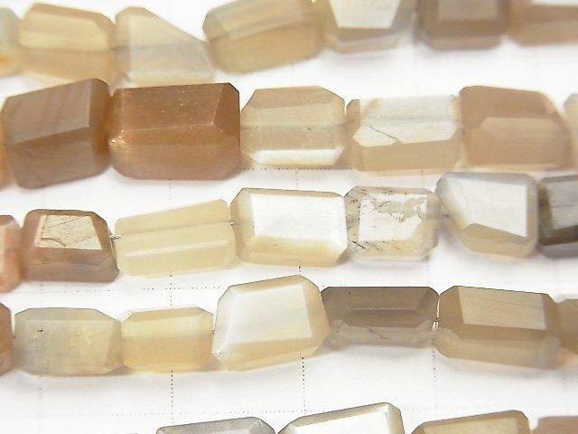 [Video] Multicolor Moonstone AA++ Faceted Nugget Half or 1-strand beads (approx. 13 inches/31 cm)