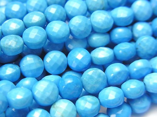 Coin, Magnesite Turquoise Gemstone Beads