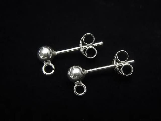[Video] Silver925 Earstuds & Earnuts with Ring [2mm][3mm][4mm][5mm] No coating 2pairs